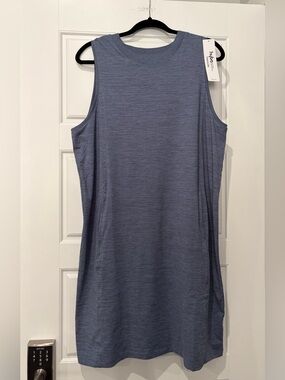Hyba Womens Slate Blue Sleeveless Tank Dress